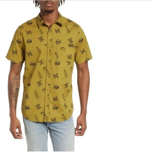 Abound Graphic Short Sleeve Poplin Shirt Sz XL